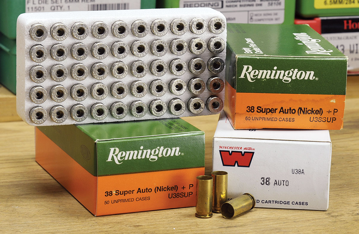 Starting out with new and fresh brass is always a good idea when working with a semiautomatic handgun. If you can, stay away from older military or once-fired brass of doubtful quality.